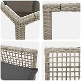  Vrtni set za objed 3 pcs Svijetlo siva poliratan | shoptok.hr