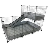 modular cage one-storey 3x2 + Loft 2x1 + Silver ramp