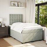Box spring krevet s madracem svjetlosivi 120x200 cm baršunasti | shoptok.hr