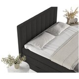 Maison de Rêve Črna boxspring postelja s prostorom za shranjevanje 200x200 cm Ruby – | Shoptok.si