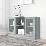 Vitrina boja sivog hrasta sonome 120 x 30,5 x 70 cm drvena