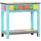  Ručno obojeni konzolni stol 80x35x75 cm od masivnog drva manga | shoptok.hr