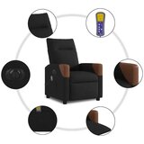 vidaXL Električni masažni naslanjač črno blago | Shoptok.si