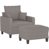  Fotelj s stolčkom za noge taupe 60 cm blago | Shoptok.si
