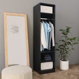 vidaXL Garderobna omara črna 50x50x200 cm iverna plošča Cene