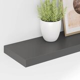  Plutajuća zidna polica visoki sjaj siva 90 x 23,5 x 3,8 cm MDF | shoptok.hr