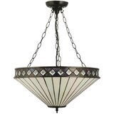 Endon 111871 - Luster na lancu Tiffany FARGO 3xE27/10W/230V prečnik 50 cm | Eponuda.com