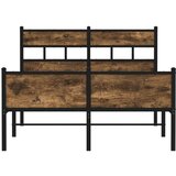 vidaXL Posteljni okvir brez vzmetnice hrast 120x200 cm inženirski les | Shoptok.si