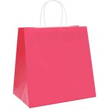 vidaXL Papirnate vrećice 50 kom s ručkama ružičaste 26x17x25 cm | shoptok.hr