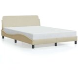  Posteljni okvir brez vzmetnice krem 140x190 cm blago | Shoptok.si