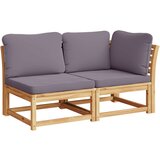 Maison Chic Seti vrtnega pohištva - Vrtna garnitura - Vrtni pohištvo set 2-delna z blazinami trden akacijev les, (21809282) | Shoptok.si