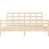  Kreveta s uzglavljem 200 x 200 cm od masivnog drva | shoptok.hr