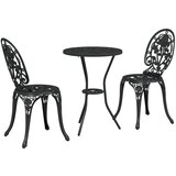vidaXL 3-delni vrtnarski bistro set črna litina, (22016252) | Shoptok.si