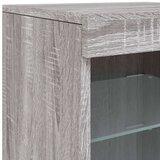 vidaXL Komoda z LED lučkami siva sonoma 123x37x67 cm | Shoptok.si