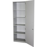 eurokraft pro Omara s krilnimi vrati, VxŠxG 1864 x 615 x 440 mm, 4 police, svetlo siva RAL 7035 z 1 krilnimi vrati Cene