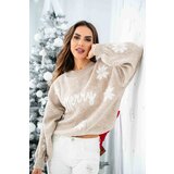DStreet Sweter damski MAGICAL TIME beżowy | Shoptok.si