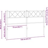  Metalno zamjensko uzglavlje crno 150 cm | shoptok.hr