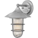 Elstead Lighting Elstead Marina 1 majhna zunanja stenska svetilka, srebrna, IP44, E27, (22100280) | Shoptok.si