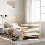 vidaXL Posteljni okvir z vzglavjem 100x200 cm trdna borovina | Shoptok.si