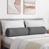 vidaXL valjkasti jastučići 2 pcs tamno siva Ø 25 x 70 cm tkanina | shoptok.hr