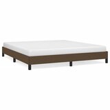 The Living Store Posteljni okvir brez vzmetnice temno rjav 160x200 cm blago - Posteljni Okvir, (21524989) | Shoptok.si