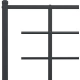 vidaXL Kovinski posteljni okvir z vzglavjem in vznožjem črn 183x213 cm | Shoptok.si