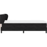 vidaXL Box Spring Krevet s Madracem Crni 90x200 cm Baršun | shoptok.hr