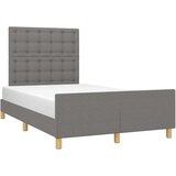 vidaXL Posteljni okvir z vzglavjem temno siv 120x190 cm tkanina | Shoptok.si