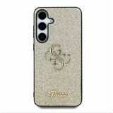 Guess PU Fixed Glitter 4G Metal Logo Zadní Kryt pro Samsung Galaxy S25+ Gold Ovitek za telefon Vijolična | Shoptok.si