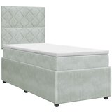  Boxspring krevet s madracem Svjetlosiva 80 x 200 cm Baršun | shoptok.hr