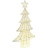 vidaXL Božično drevo med 160 LED Toplo bela 150 cm PET | Shoptok.si