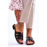 Kesi Classic women's leather slippers Black Fendy | Shoptok.si