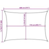  Jedro za zaštitu od sunca 160 g/m² crveno 6 x 8 m HDPE | shoptok.hr