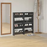  Zidni ormarići za cipele 4 kom sjajni sivi 60x18x60 cm drveni | shoptok.hr