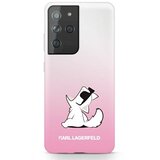 Karl Lagerfeld Klhcs21lcfnrcpi za samsung galaxy s21 ultra g998 prozorno pink trda zaščita - choupette fun | Shoptok.si
