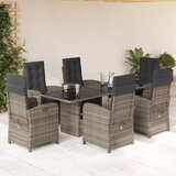 vidaXL 7-dijelni vrtni blagovaonski set sivi od poliratana | shoptok.hr