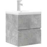  2-dijelni set kupaonskog namještaja siva boja betona drveni 41 x 38.5 x 45 cm | Shoptok.si
