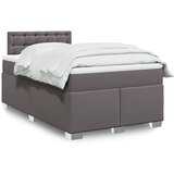 Maison Chic Box spring postelja - Vzmetna postelja z vzmetnico siva 120x200 cm umetno usnje SL23781, (21891237) | Shoptok.si