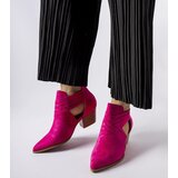 Gemre Pink block-heeled ankle boots Quraishi | ePonuda.com