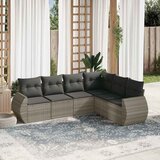 Maison Chic Seti vrtnega pohištva - Vrtna garnitura - Vrtni pohištvo set 6-delna z blazinami siv poli ratan, (21808798) | Shoptok.si