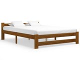 vidaXL Posteljni okvir medeno rjav iz trdne borovine 120x200 cm, (20644782) Cene