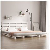  Posteljni okvir bel 140x200 cm trdna borovina | Shoptok.si