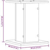  Stalci za biljke 2 kom boja smeđeg hrasta 30x30x40 cm drveni | shoptok.hr