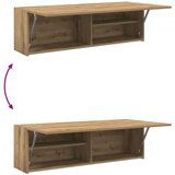 vidaXL Kopalniška stenska omarica artisan hrast 100x25x30 cm inž. les | Shoptok.si