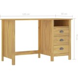 Pisalna miza Hill s 3 predali 120x50x74 cm trdna borovina, (20640824) | Shoptok.si