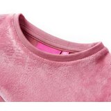 Dječja topla majica baršunasta s patchworkom boja maline 140 | shoptok.hr
