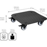 Wagner Pomični podstavek za lončnice ALASKA, aluminij, nosilnost 150 kg, DxŠ 290 x 290 mm, črne barve | Shoptok.si