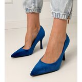 D/CEO Navy blue velvet stiletto pumps Bales | shoptok.hr