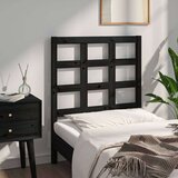  Uzglavlje za krevet crno 80 5 x 4 x 100 cm od masivne borovine | shoptok.hr