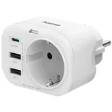 Strujni adapter 1xusb-c, 2x usb-a 1x uzemlj. 20w pd, beli ( 223342 )